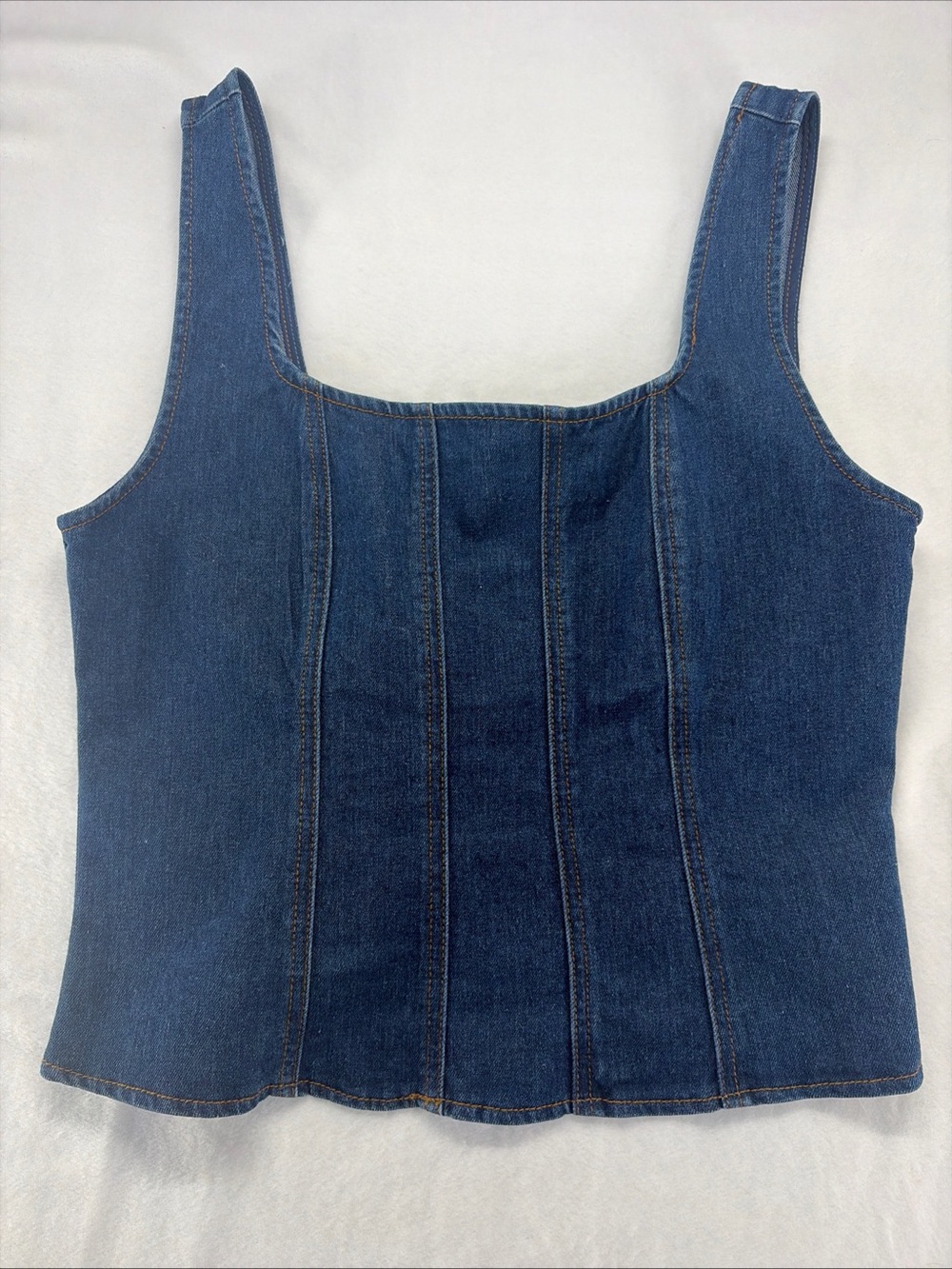 Rachel Zoe Denim Corset Tank Size Medium